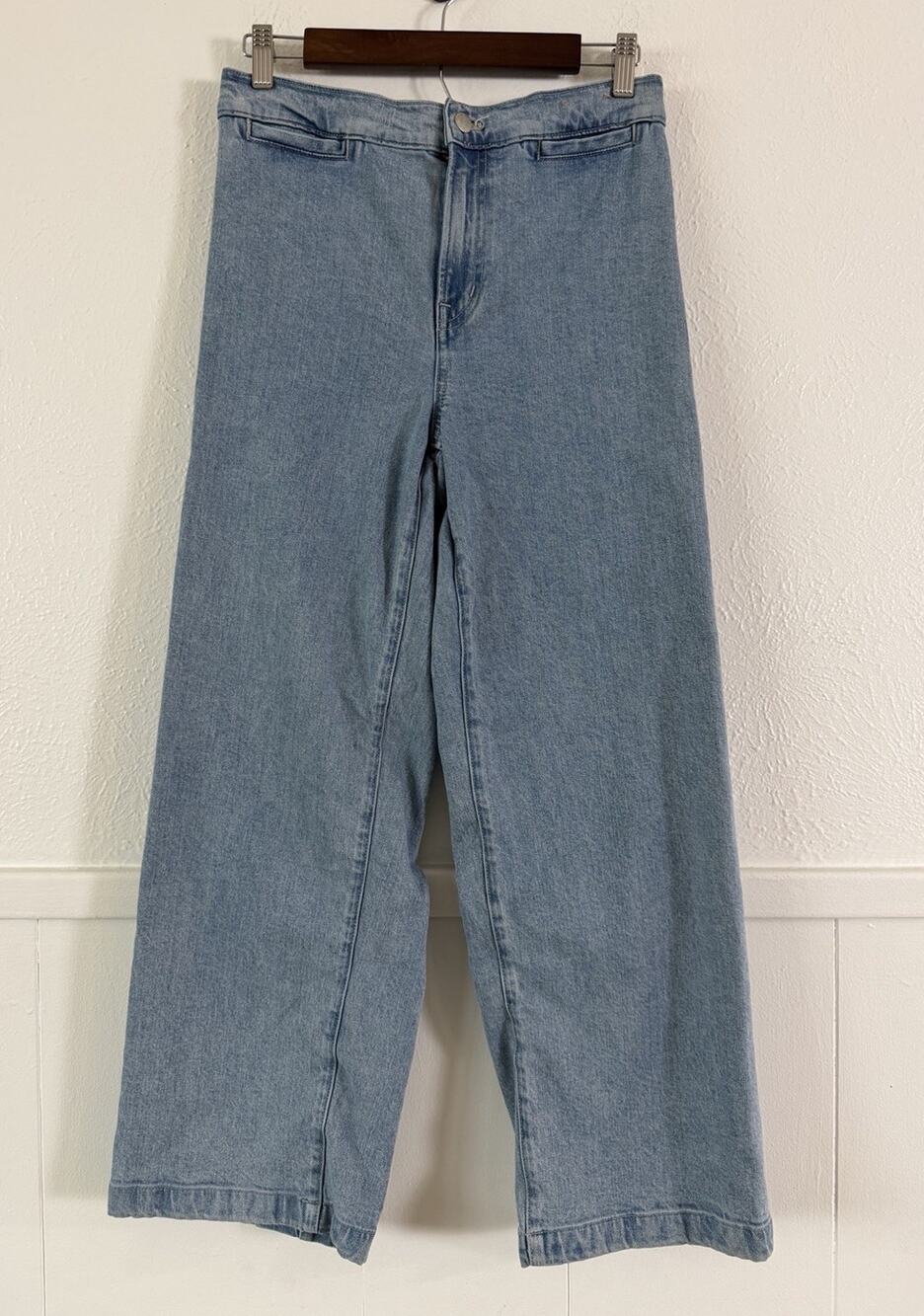 Madewell Emmett Wide Leg Jeans Women’s 26 Light Wash High Rise Stretch Denim